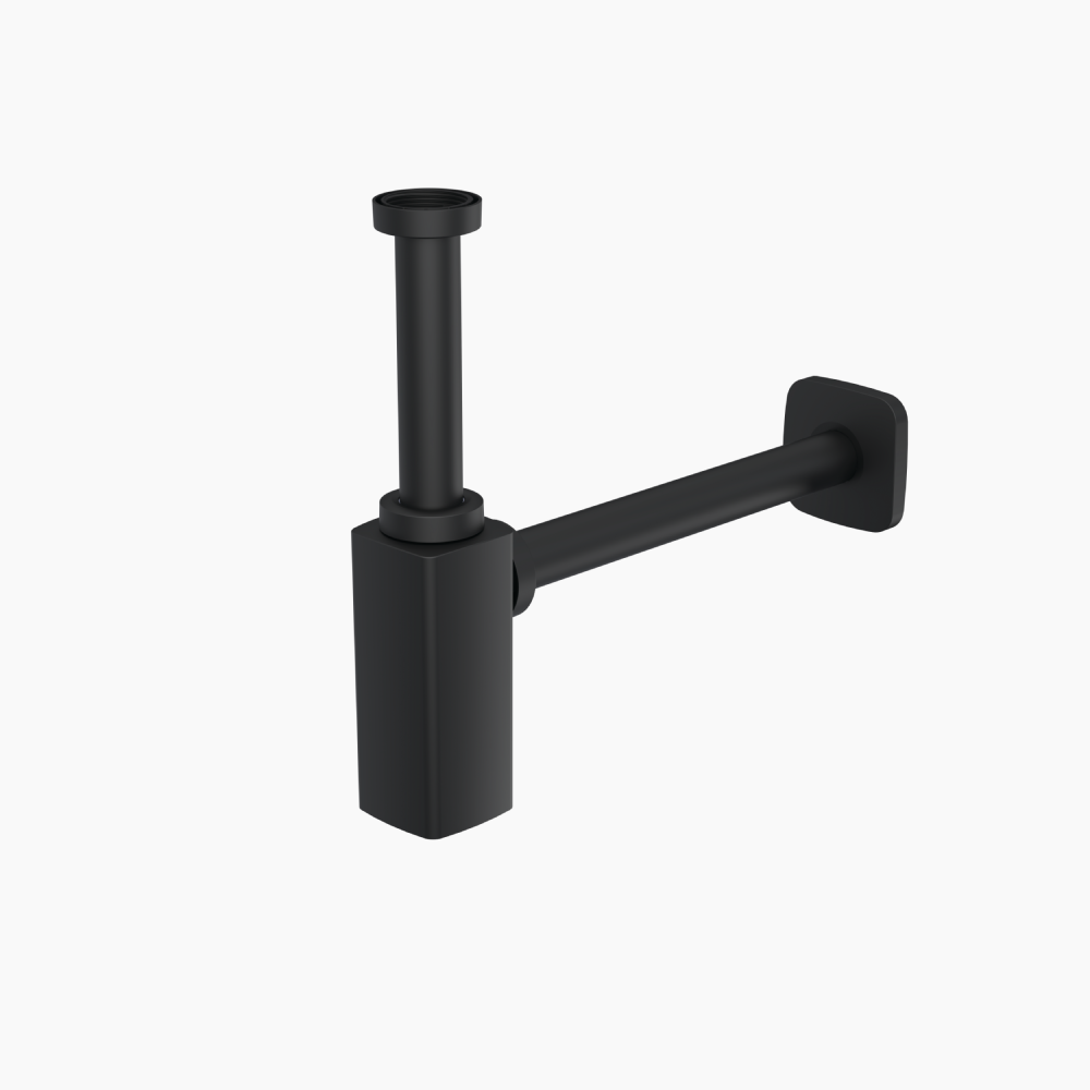 Σιφώνι Νιπτήρος Επεκτεινόμενο Τετράγωνο Μαύρο 200-300 ABS