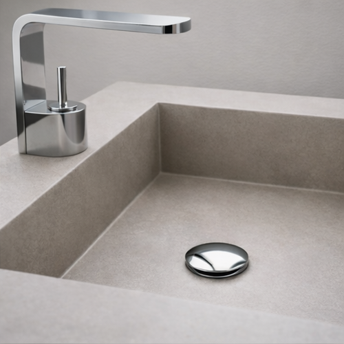 Βαλβίδα Νιπτήρα '' Elixir '' Κεραμική Χωρίς Υπερχείλιση Χρώμε PVD  1537