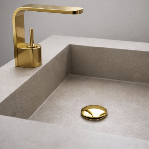 Βαλβίδα Νιπτήρα '' Elixir '' Κεραμική Χωρίς Υπερχείλιση Χρυσό PVD  1538