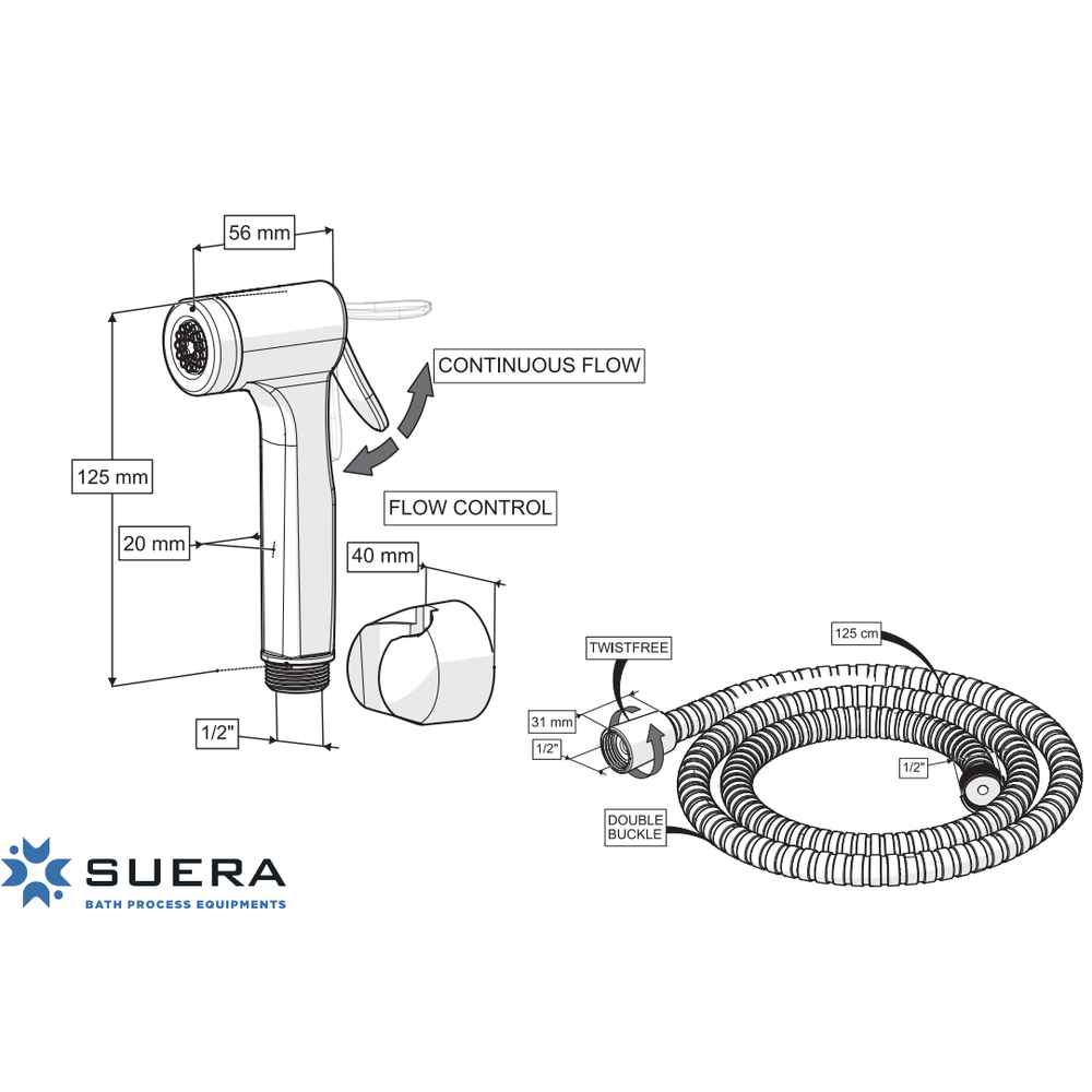 Ντους Μπιντέ Σωματικής Υγιεινής ''Consolatus'' Χρώμιο  1445