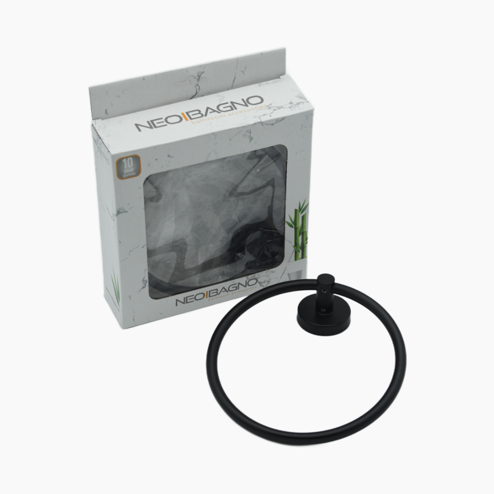 Κρεμάστρα πετσέτας κρίκος Μαύρο